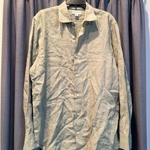 Banana Republic Men's Casual Shirt - Light Gray